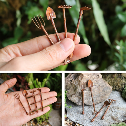 Rustikales Eisen Vogelhaus Miniatur Gartendeko