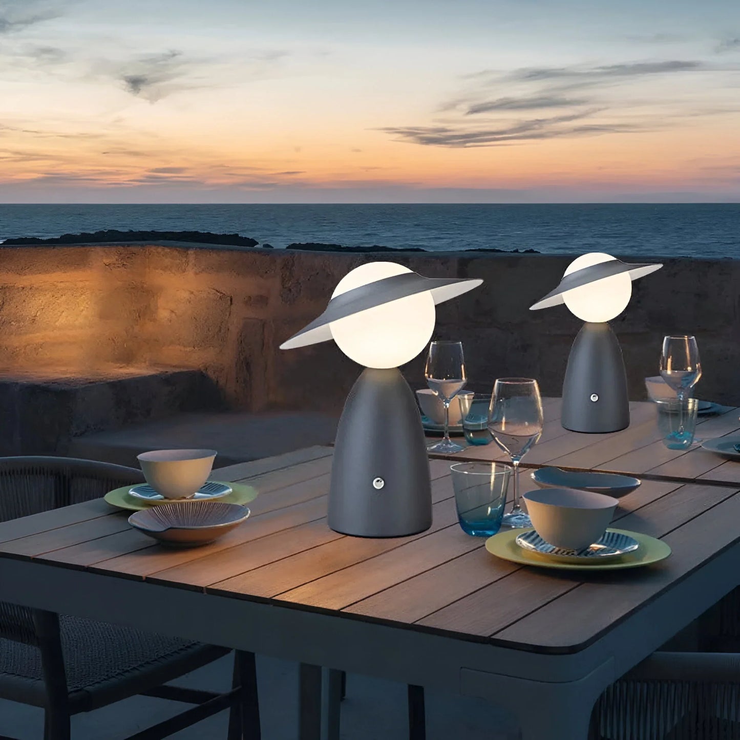 LED Tischlampe modern dimmbar Metall Design