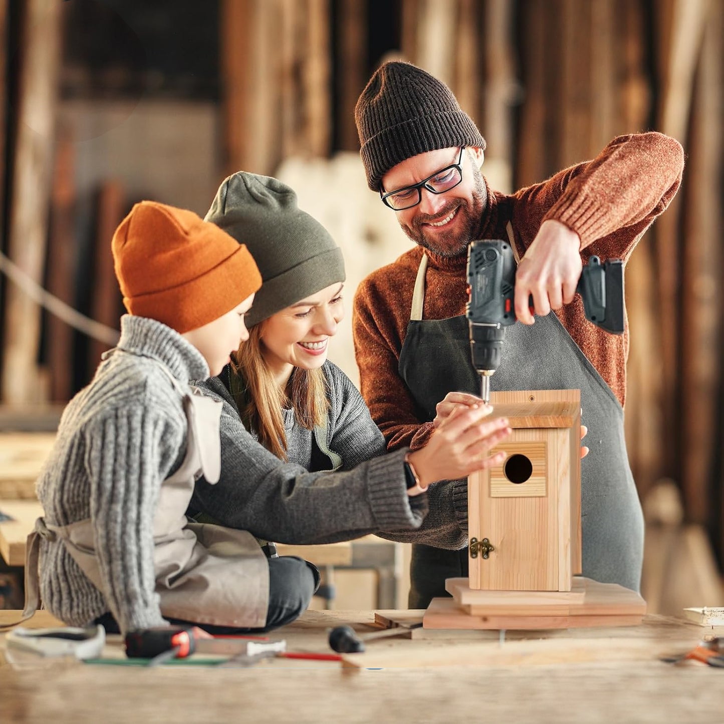 Vogelhaus Holz Wetterfest Nistkasten Außen