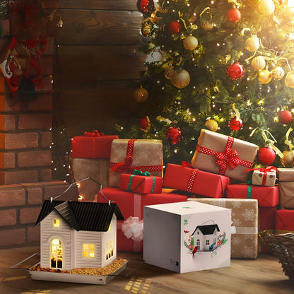 Solar Vogelhaus Laterne Metall Garten Deko