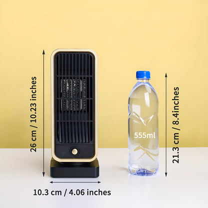 Ceramic Fan Heater 500W Compact Quiet Energy Efficient Portable