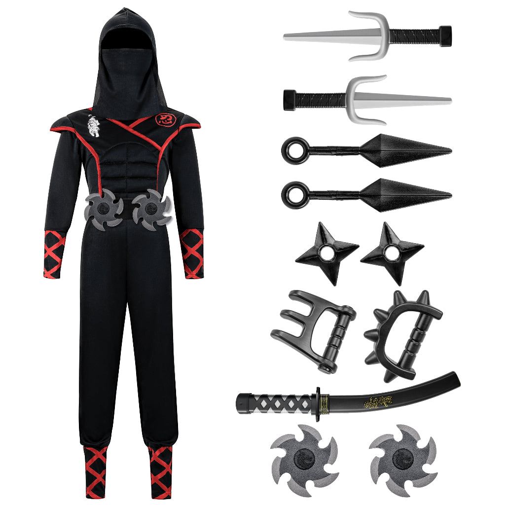Halloween Kostüme Ninja Kinder Kampfkunst Set