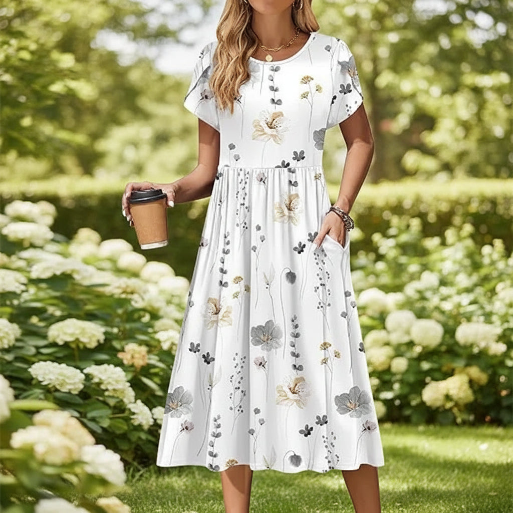 Robe Été Élégante Imprimée Femme Confortable