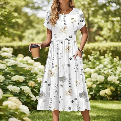 Robe Été Élégante Imprimée Femme Confortable