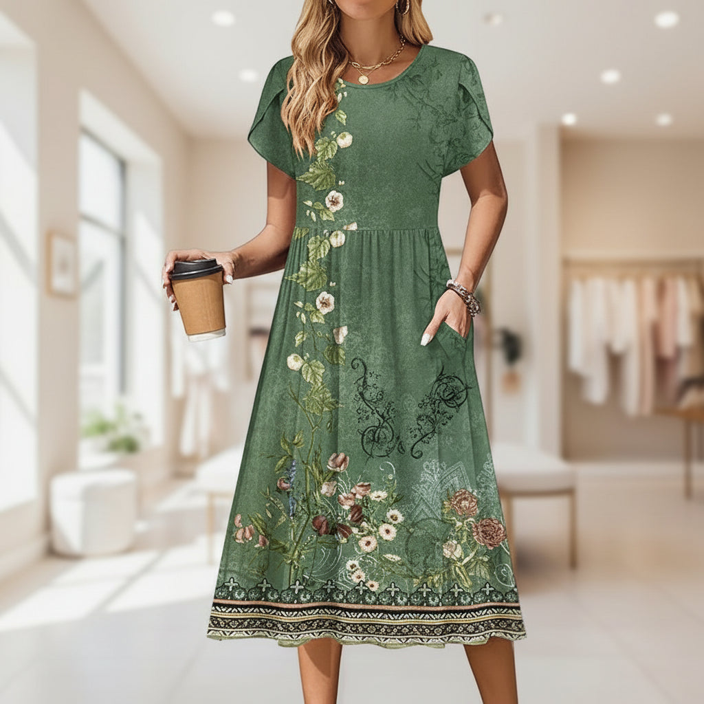 Robe Été Élégante Imprimée Femme Confortable