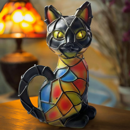 Artistic Cat Figurine Lamp Decorative Lighting Home