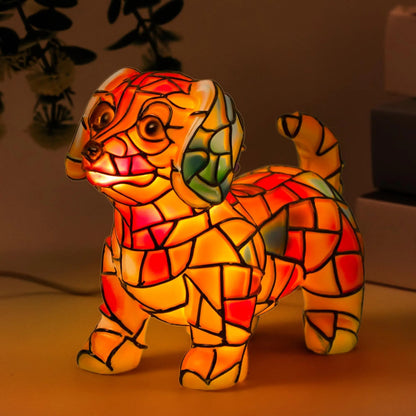 Lampe figurine chien artistique Lampe décorative de table pour la maison