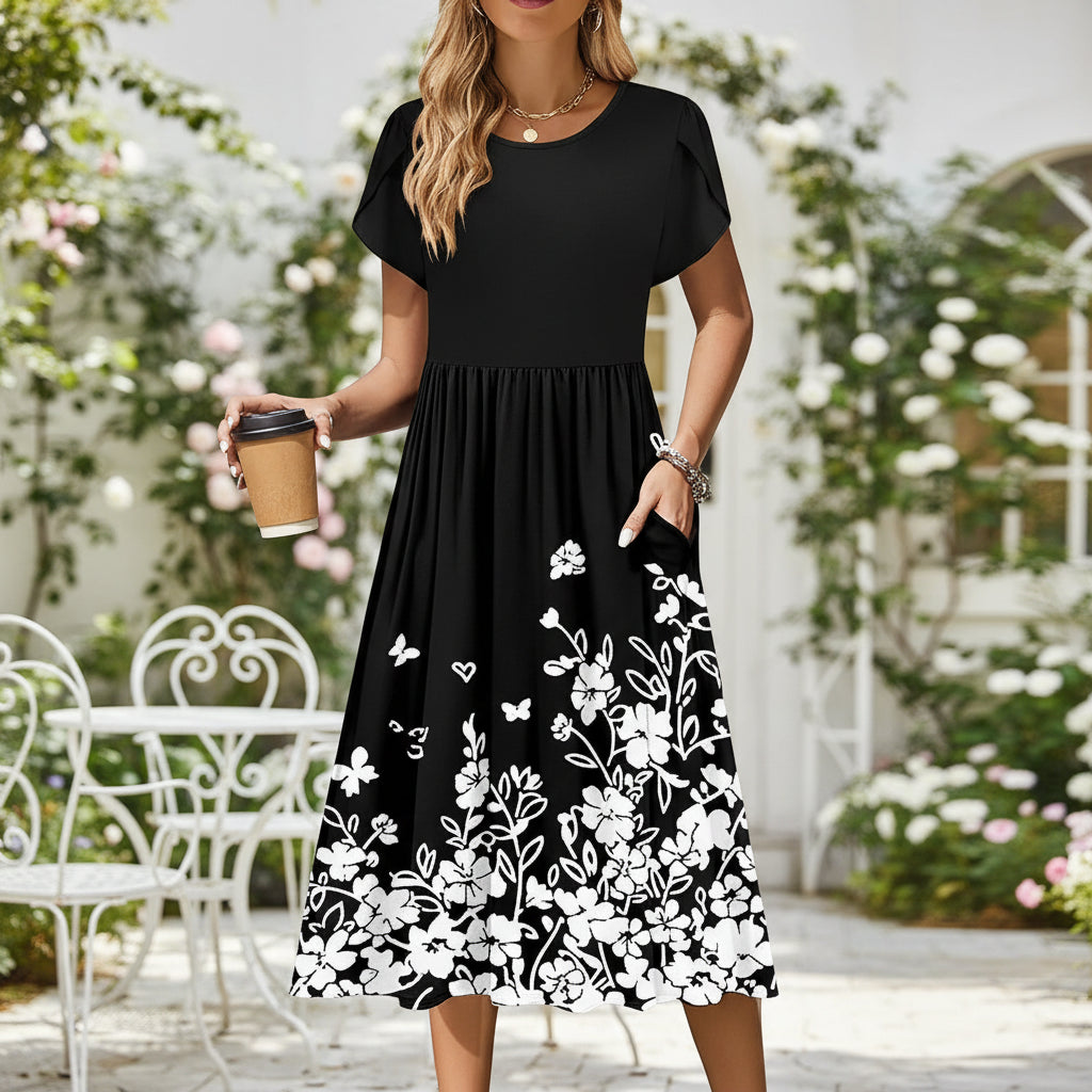 Robe Été Élégante Imprimée Femme Confortable