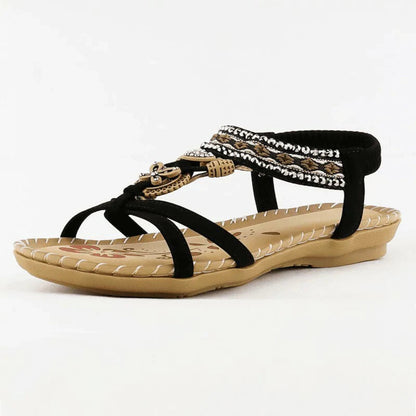 Sandalias Mujer Estilo Bohemio Ajuste Cómodo Verano