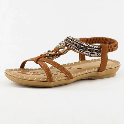 Sandalias Mujer Estilo Bohemio Ajuste Cómodo Verano
