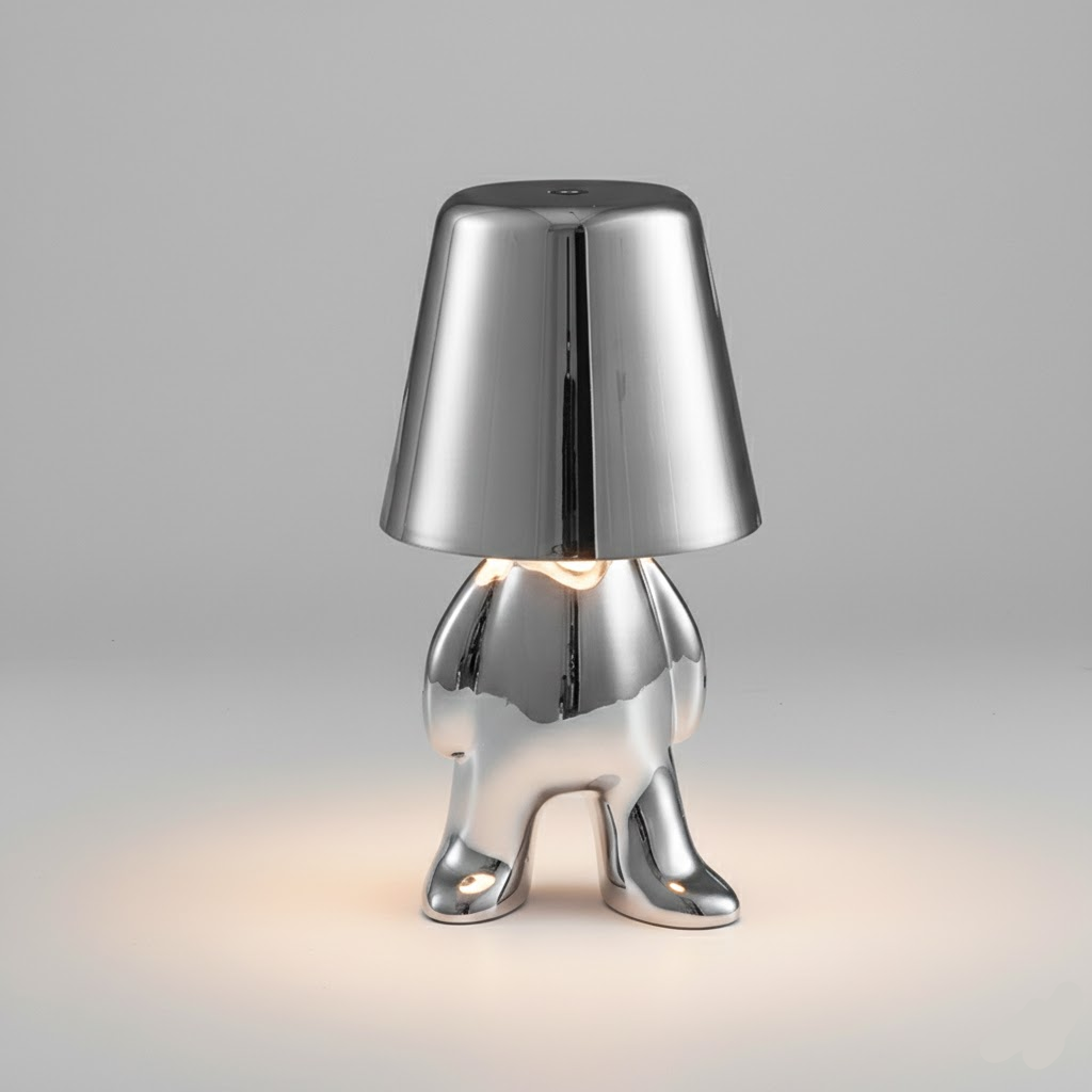 Gold Table Lamp Modern Design Figure LED Light