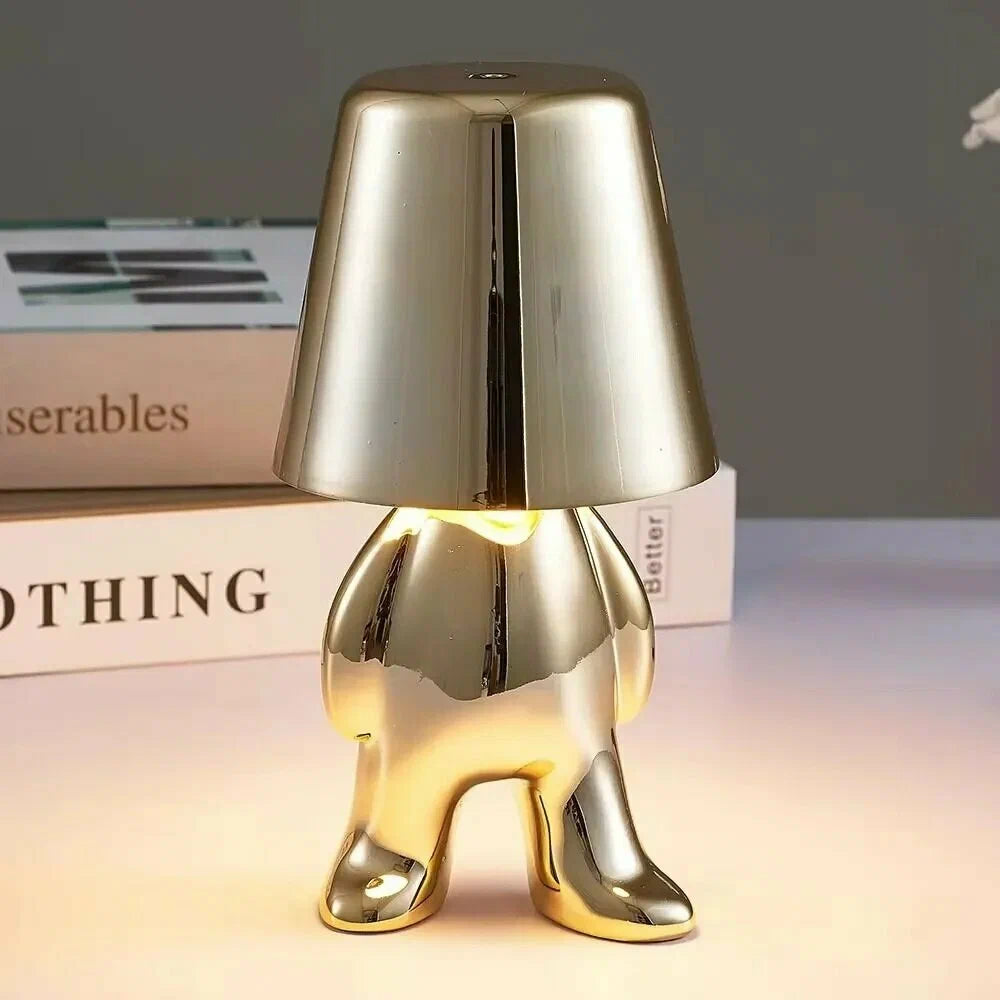Gold Table Lamp Modern Design Figure LED Light