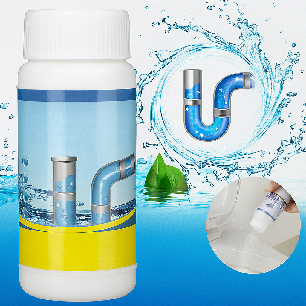 Drain Cleaner Powder Powerful Clog Kitchen Bathroom