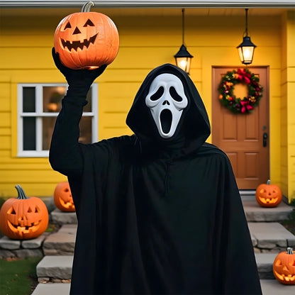 Costume d'Halloween Masque d'Horreur Cape Adulte
