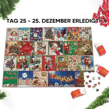 Advent Calendar Weihnachts Puzzle Set Familien Adventspiel