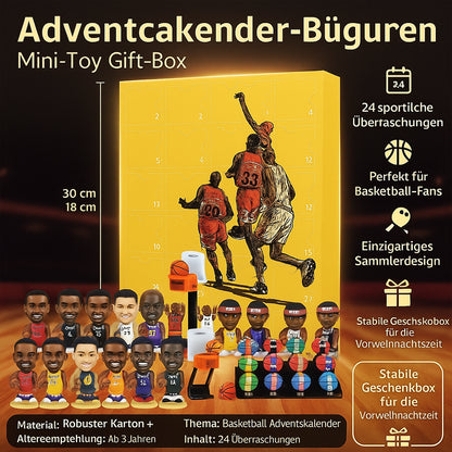 Adventskalender Basketball Figuren Mini Spielzeug Geschenkbox