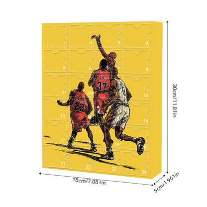 Advent calendar basketball collectible figures fan gift box