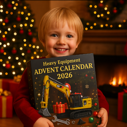 Calendario de adviento Maquinaria de construcción 2025 con 24 modelos de fundición