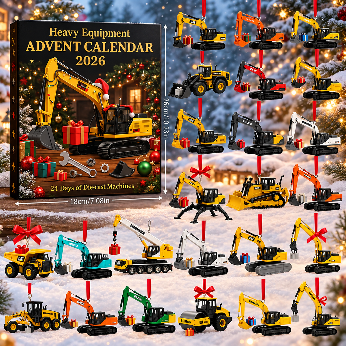 Adventskalender Baumaschinen 2026 mit 24 Druckguss Modellen