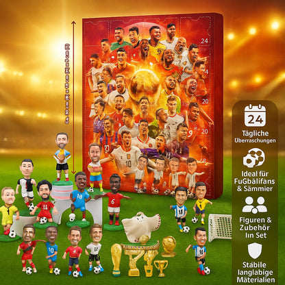 Adventskalender Fußball Figuren Set Spielzeug Geschenkidee Fans
