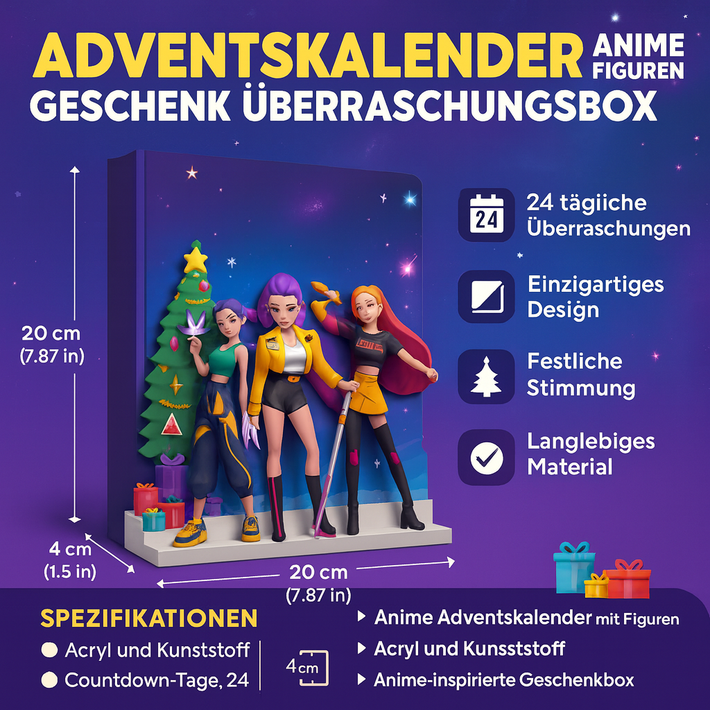 Advent calendar anime figures gift surprise box