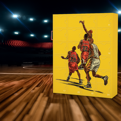 Adventskalender Basketball Figuren Mini Spielzeug Geschenkbox