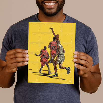 Adventskalender Basketball Figuren Mini Spielzeug Geschenkbox