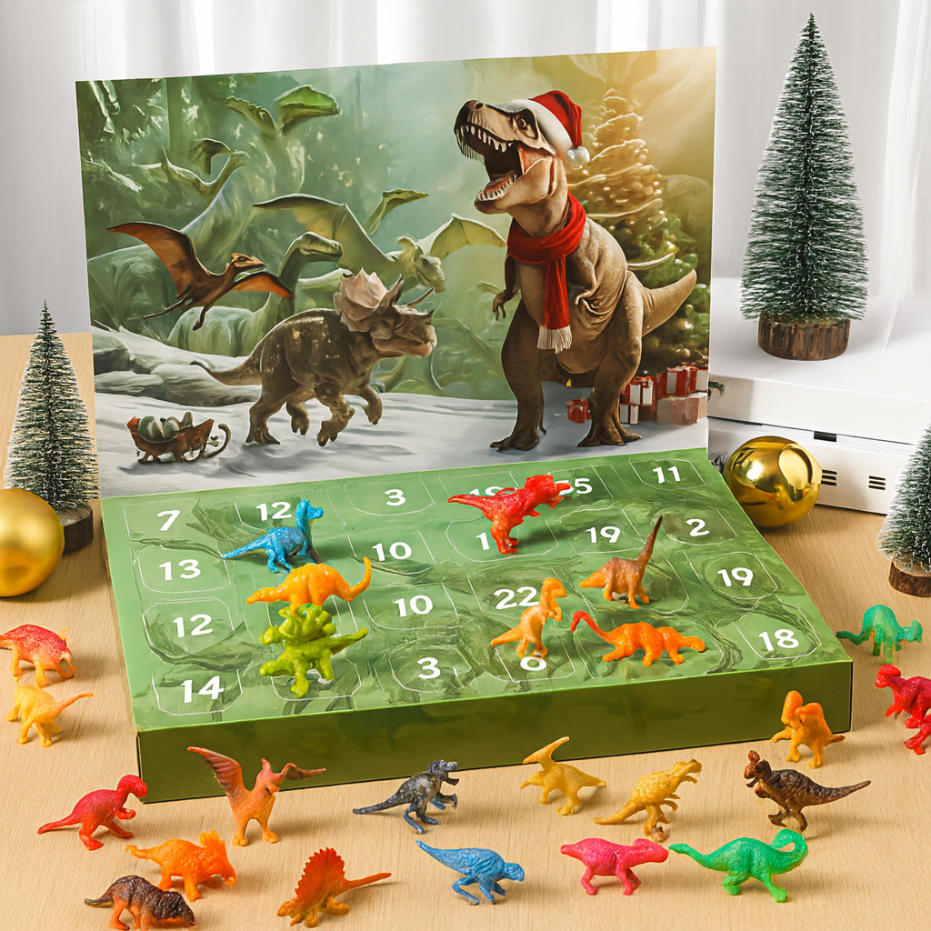 Adventskalender Dinosaurier Figuren Set Lernspiel Kinder