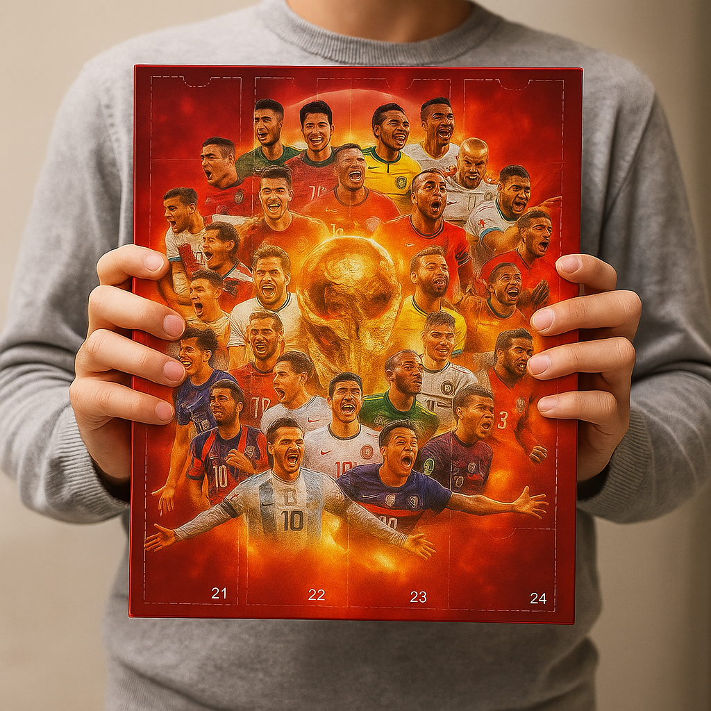 Adventskalender Fußball Figuren Set Spielzeug Geschenkidee Fans