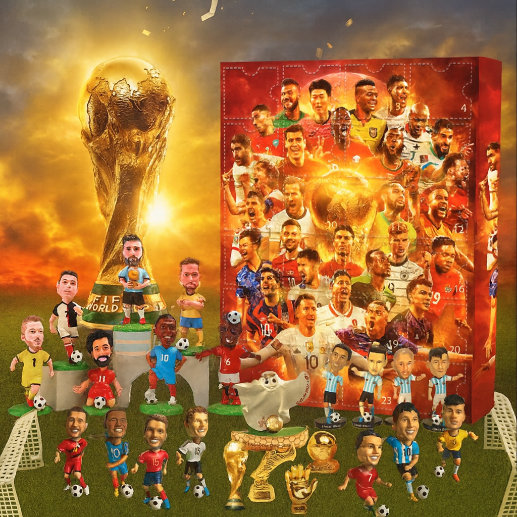Advent Calendar Football Toy Figures Set Kids Gift