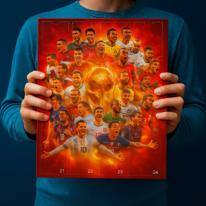 Advent Calendar Football Toy Figures Set Kids Gift