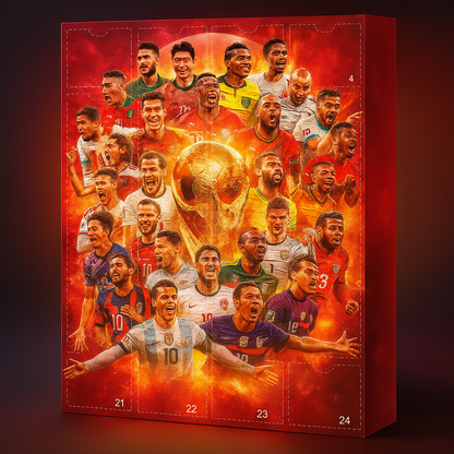 Advent Calendar Football Toy Figures Set Kids Gift