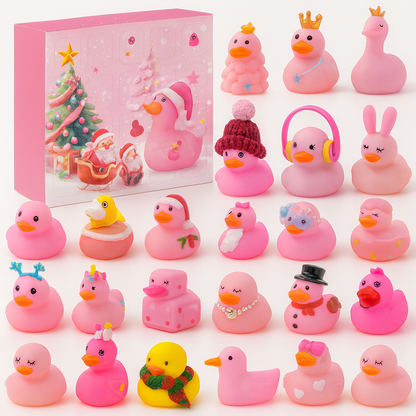 Adventskalender Gummienten Weihnachtsset Spielzeug 24 Teile