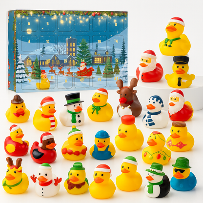 Adventskalender Gummienten Weihnachtsset Spielzeug 24 Teile