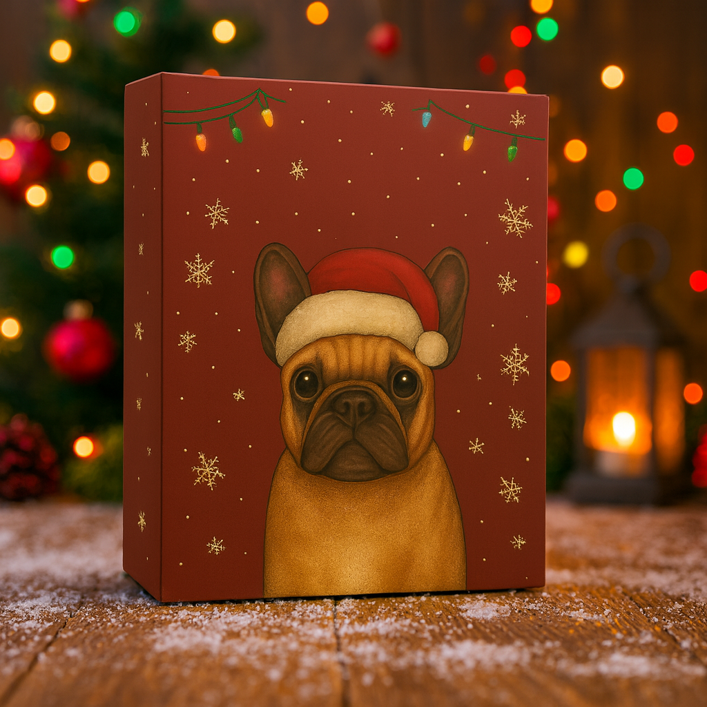 Adventskalender Hund Figuren Set Lustige Weihnachtskollektion