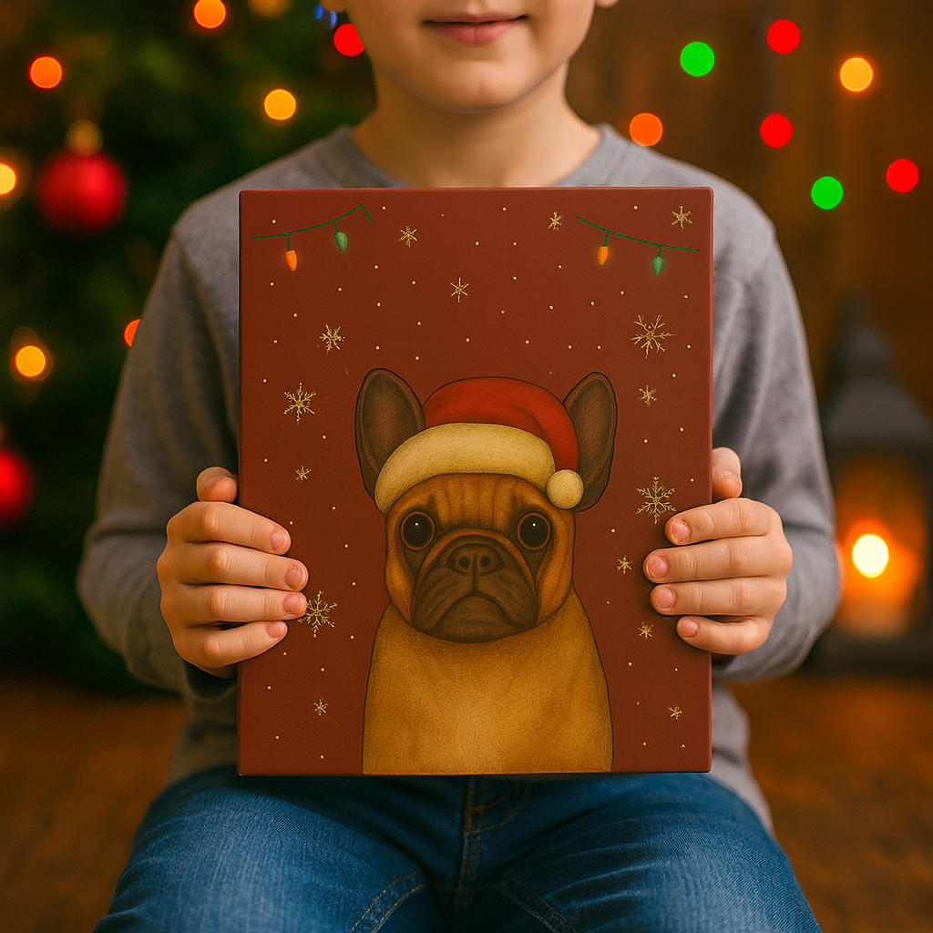 Adventskalender Hund Figuren Set Lustige Weihnachtskollektion