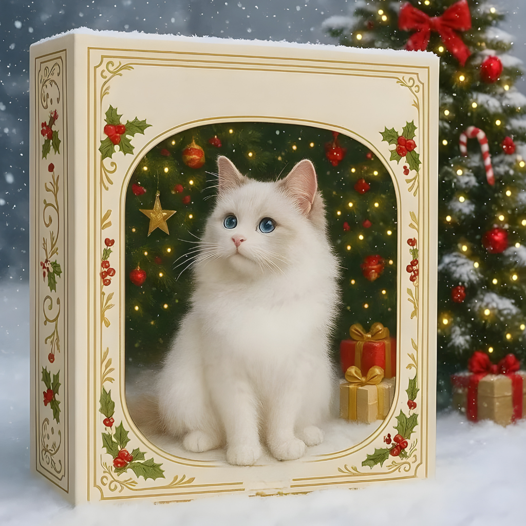 Adventskalender Katze Figuren Set Festliche Weihnachtskollektion