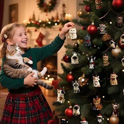 Adventskalender Katze Figuren Set Festliche Weihnachtskollektion