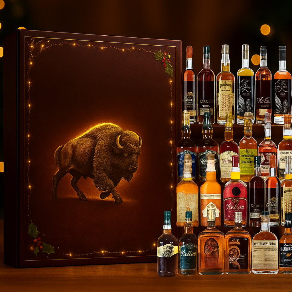 Adventskalender Mini Flaschen Geschenkset Weihnachten Dekoration