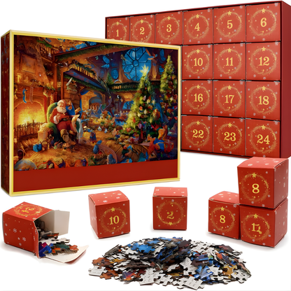 Adventskalender Puzzleset Weihnachtswerkstatt Motiv 1000 Teile