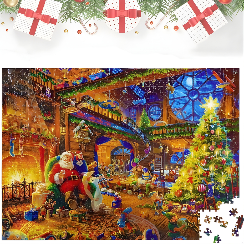 Adventskalender Puzzleset Weihnachtswerkstatt Motiv 1000 Teile