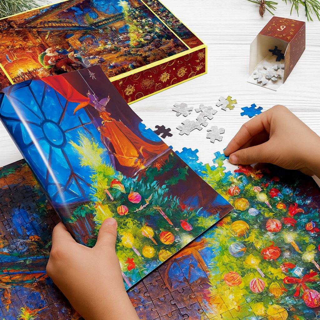 Adventskalender Puzzleset Weihnachtswerkstatt Motiv 1000 Teile