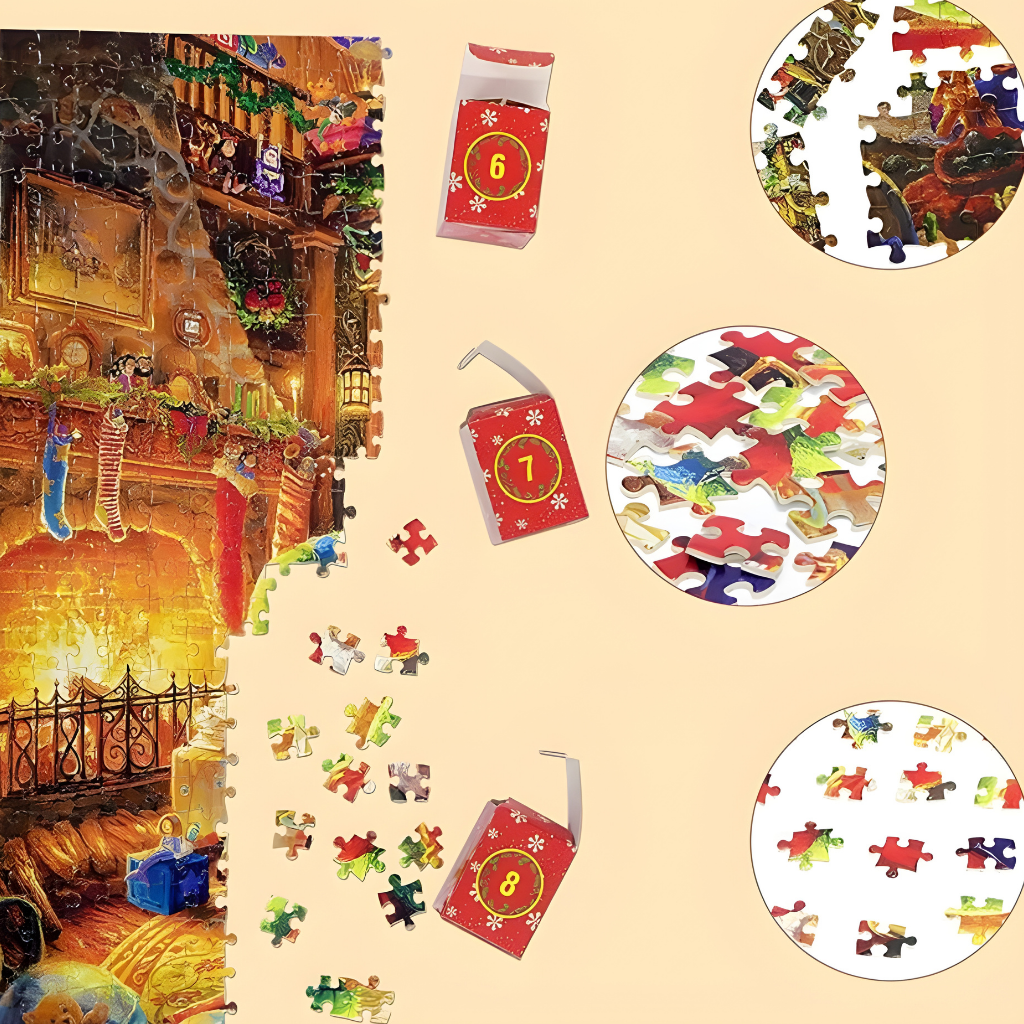 Adventskalender Puzzleset Weihnachtswerkstatt Motiv 1000 Teile