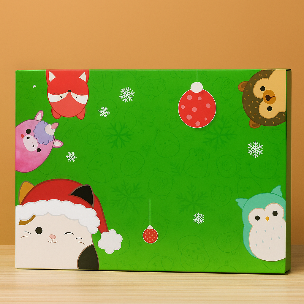 Adventskalender Weihnachts Plüsch Figuren Set Kinder Geschenk