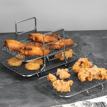 Heißluftfritteuse Zubehör Stapelrost Mehrstufig Garrost Einsatz