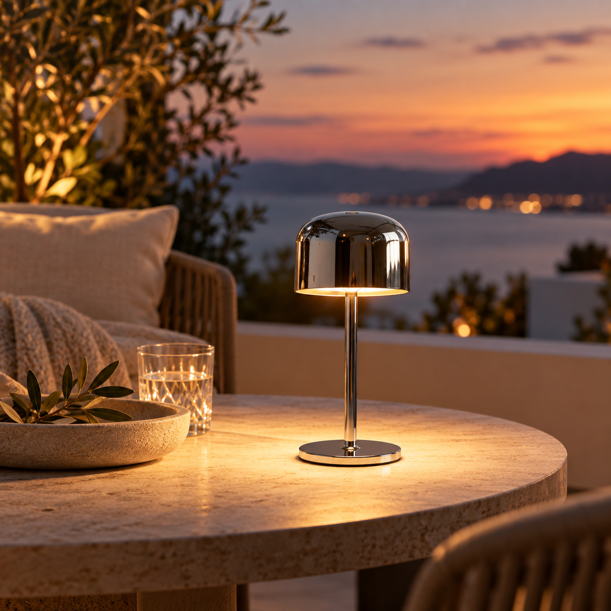 Akkubetriebene Tischleuchte Für Balkon Tragbare Lampe