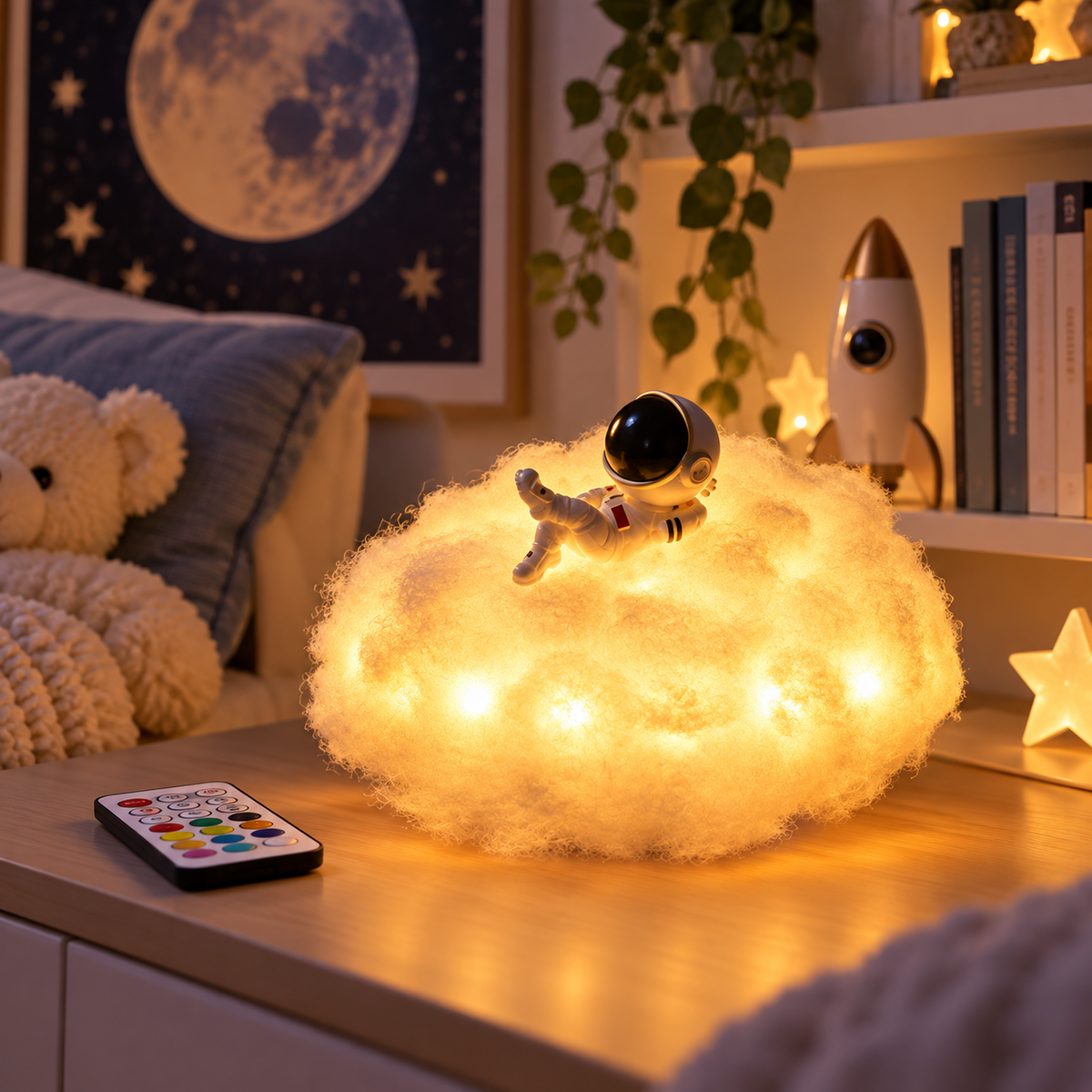 Astronauten Nachtlicht Für Kinderzimmer Farbwechselnd