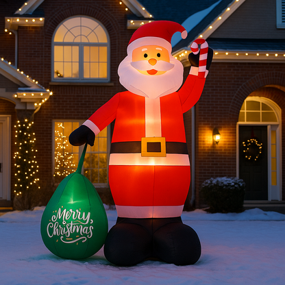 Aufblasbare Weihnachtsdeko Outdoor Riesiger Weihnachtsmann Figur