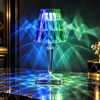 Aufladbare Tischlampe Mit Farbwechsel Moderne Krystallampe
