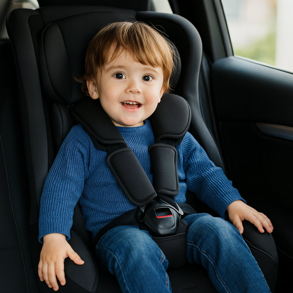 Auto Kindersitz Kissen Set Reise Komfort Kopf und Lendenstuetze